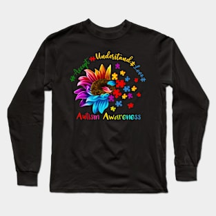 Accept Understand Love Autism Awareness Flower Autism Long Sleeve T-Shirt